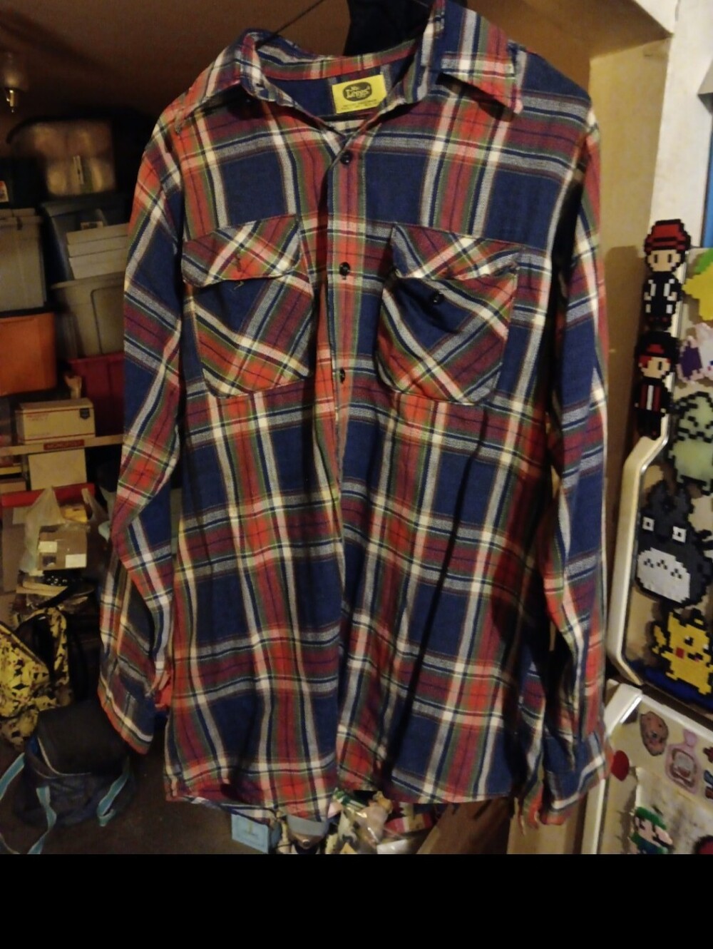 70s Mr Leggs flannel button down shirt size in description